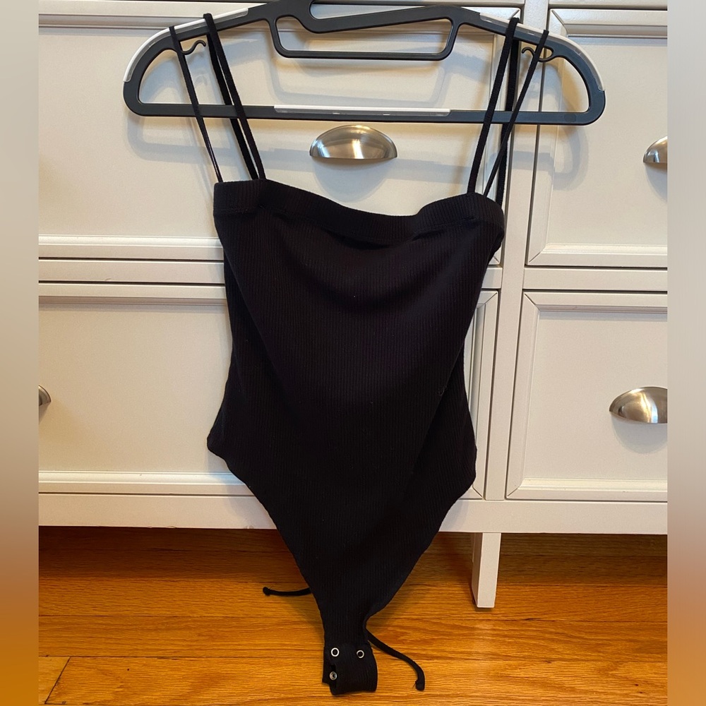 Garage Black Bodysuit with Ties